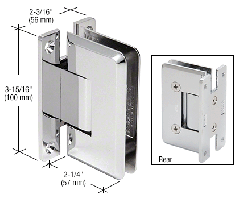 CRL Polished Chrome Cologne 037 Series Wall Mount Hinge