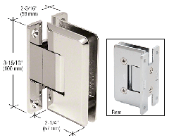 CRL Polished Nickel Cologne 037 Series Wall Mount Hinge