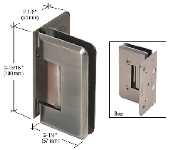 CRL Antique Brushed Nickel Cologne 044 Series Wall Mount Offset Back Plate Hinge