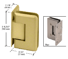 CRL Satin Brass Cologne 044 Series Wall Mount Offset Back Plate Hinge