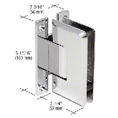 CRL Chrome Cologne Series Wall Mount Positive Close Cologne Hinge