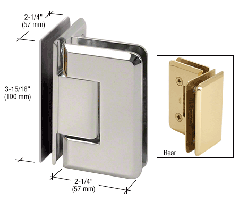 CRL Polished Nickel Cologne 092 Series 90º Glass-to-Glass Hinge