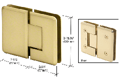 CRL Satin Brass Cologne 180 Series 90º Glass-To-Glass Hinge