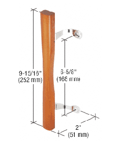 CRL Wood/Chrome Inside Pull 6-5/8" Screw Holes