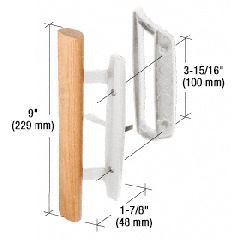 CRL Wood/White Mortise - Style Handle 3-15/16" Screw Holes