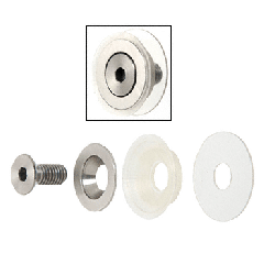 CRL Brushed Stainless Flush Mount Cap Assembly for 1-1/4" Diameter Standoffs