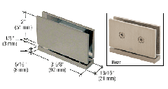 CRL Brushed Nickel Cardiff Series Top or Bottom Mount Hinge