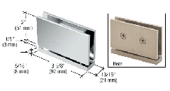 CRL Polished Chrome Cardiff Series Top or Bottom Mount Hinge