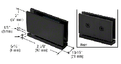 CRL Matte Black Cardiff Series Top or Bottom Mount Hinge