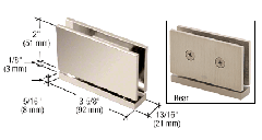 CRL Polished Nickel Cardiff Series Top or Bottom Mount Hinge