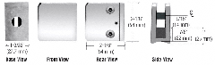 CRL Z-Series Large Square S.S. Glass Clamps for 3/8" Glass