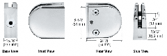 CRL Z-Series Round Type Flat Base Zinc Clamps for 1/4" and 5/16" Glass