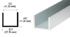 CRL 3/4" Single U-Channels 11/16" High