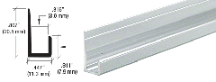 CRL 1/4" Aluminum Standard Bottom "J" Channel