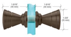 CRL Türknopf, Schleifenform gerippt, Ø 35 mm