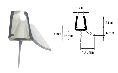 CRL CLEAR CO-EXTRUDED BOTTOM WIPE WITH DRIP RAIL FOR 6-8 MM GLASS