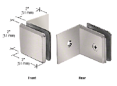 CRL FIXED PANEL BEVELED CLAMP WITH LARGE LEG