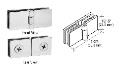 CRL 1-3/16" Glass-to-Glass Inline Hinge for 1/4" to 5/16" Glass