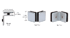 CRL Estate Series 90 Degree Glass-to-Glass Clamps