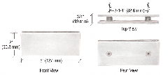 CRL Square Style 180 Degree Glass-to-Glass Clamps