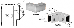 CRL 90 Degree "Sleeve Over" Glass Clamps