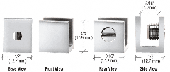 CRL Set Screw Clamps for 3/16" to 1/4" Glass