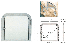 CRL Package Slot with Left Hinged Clear View Door