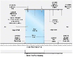 CRL Laguna Single Sliding Door Wall Mount Installation Assembly