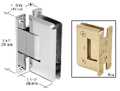 CRL Pinnacle 037 Wall Mount Full Back Plate Hinge