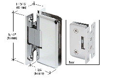 CRL Petite 037 Wall Mount Full Back Plate Hinge