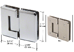 CRL Pinnacle 580 5 Degree Pre-Set Glass-to-Glass Hinge