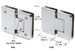 CRL Adjustable Pinnacle 380 Series 180 Degree Glass-to-Glass Hinge