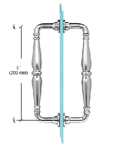 CRL 8" Victorian Back-to-Back Pull Handles