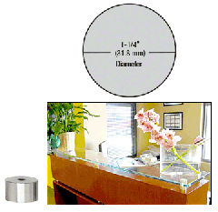 CRL 1-1/4" Diameter x 3/4" Long Standoff Bases