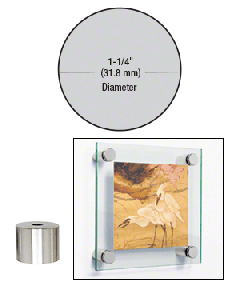 CRL 1-1/4" Diameter x 1" Long Standoff Bases