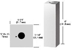 CRL 1-1/4" Square x 4" Long Standoff Bases