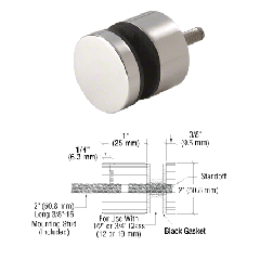 CRL Glass Rail Standoff Base and Cap