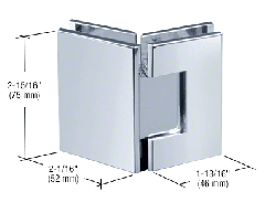 CRL Junior Geneva 545 Glass-to-Glass Hinges With 5 Degree Pin