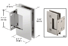 CRL Geneva 074 Wall Mount Short Back Plate Hinge