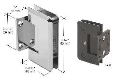 CRL Pinnacle 574 5 Degree Pre-Set Wall Mount Short Back Plate Hinge