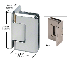 CRL Cologne 544 5 Degree Pre-Set Wall Mount Offset Back Plate Hinge