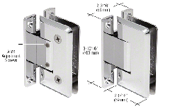 CRL Adjustable Cologne 337 Wall Mount Full Back Plate Hinge