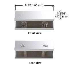 CRL No-Drill Fixed Panel Clip 5/16" to 3/8"