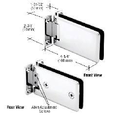 CRL Grande 337 Series Wall Mount Adjustable Hinges