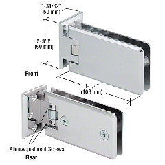 CRL Grande 344 Series Wall Mount Offset Adjustable Hinges