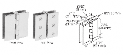 CRL 2-3/8" Wide Face Glass-to-Glass Out-Swing Hinge for 3/16" to 5/16" Glass