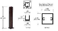 CRL 18" 90 Degree Corner Posts