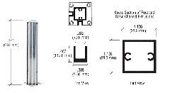 CRL 24" 90 Degree Corner Posts