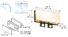 CRL Transom Mounted Patch Connector with Two Reversible Door Stops