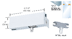 CRL Wall Mounted Transom Patch with 1NT300 Insert